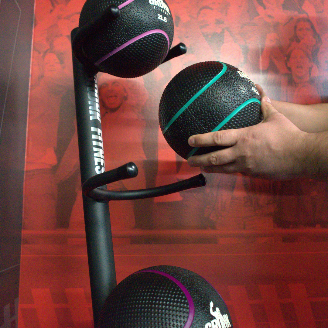 Gronk Fitness Medicine Ball Rack (Fits 5 Balls) Gronk Fitness Products Dumbell racks, power block stand, plate and bar storage, kettlebell racks, ball racks 5_1080x_9bb01c84-b759-4eb8-9f8e-a3435084337f