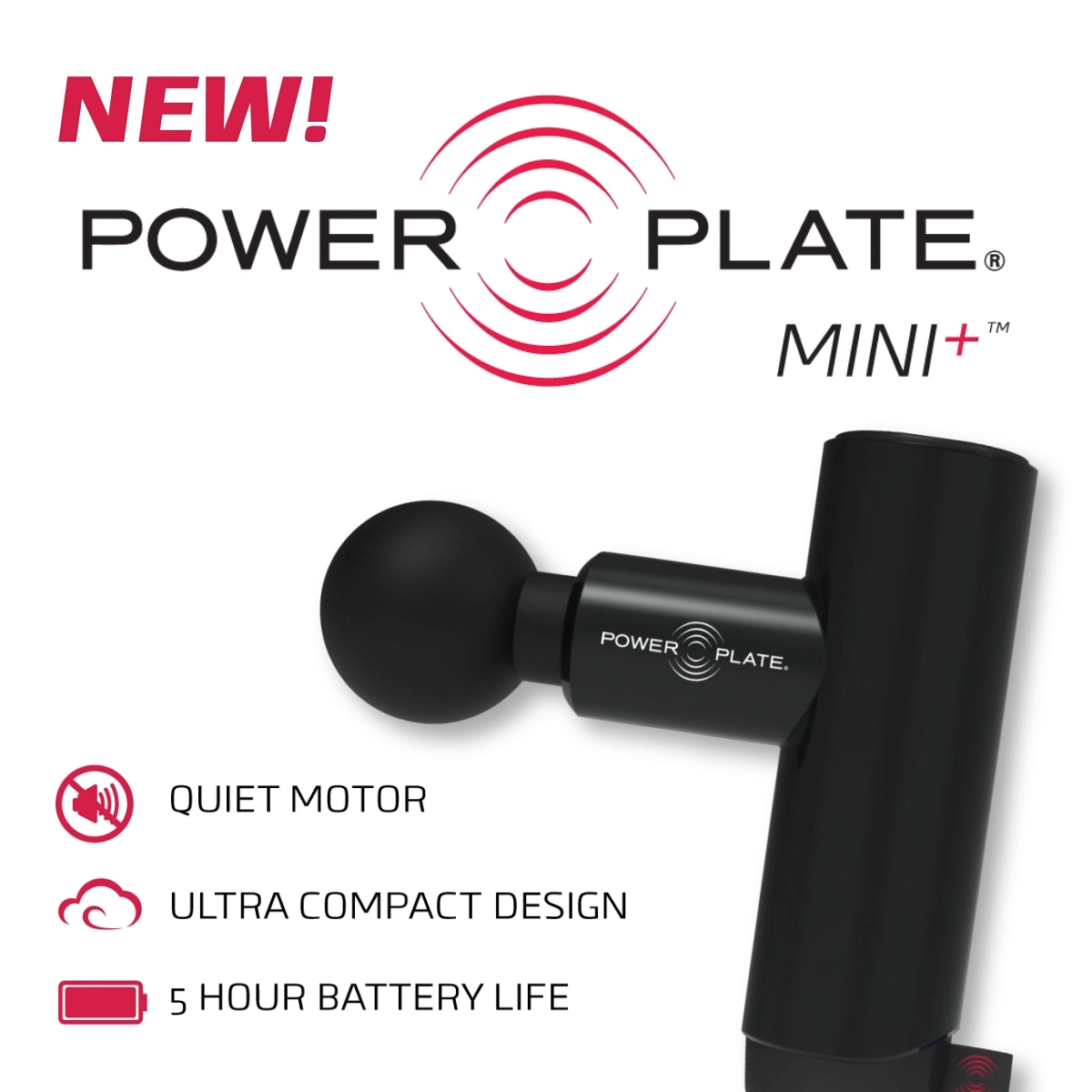 Power Plate Mini Plus Handheld Massager PowerPlate Recovery; foam rollers, advanced rollers, stretch and massage 62PG-900-09_3