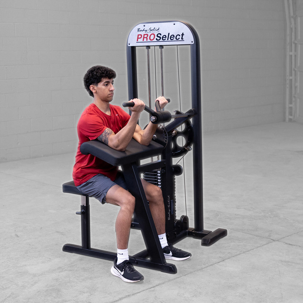 Body Solid Pro Select Bicep Tricep user seated workout