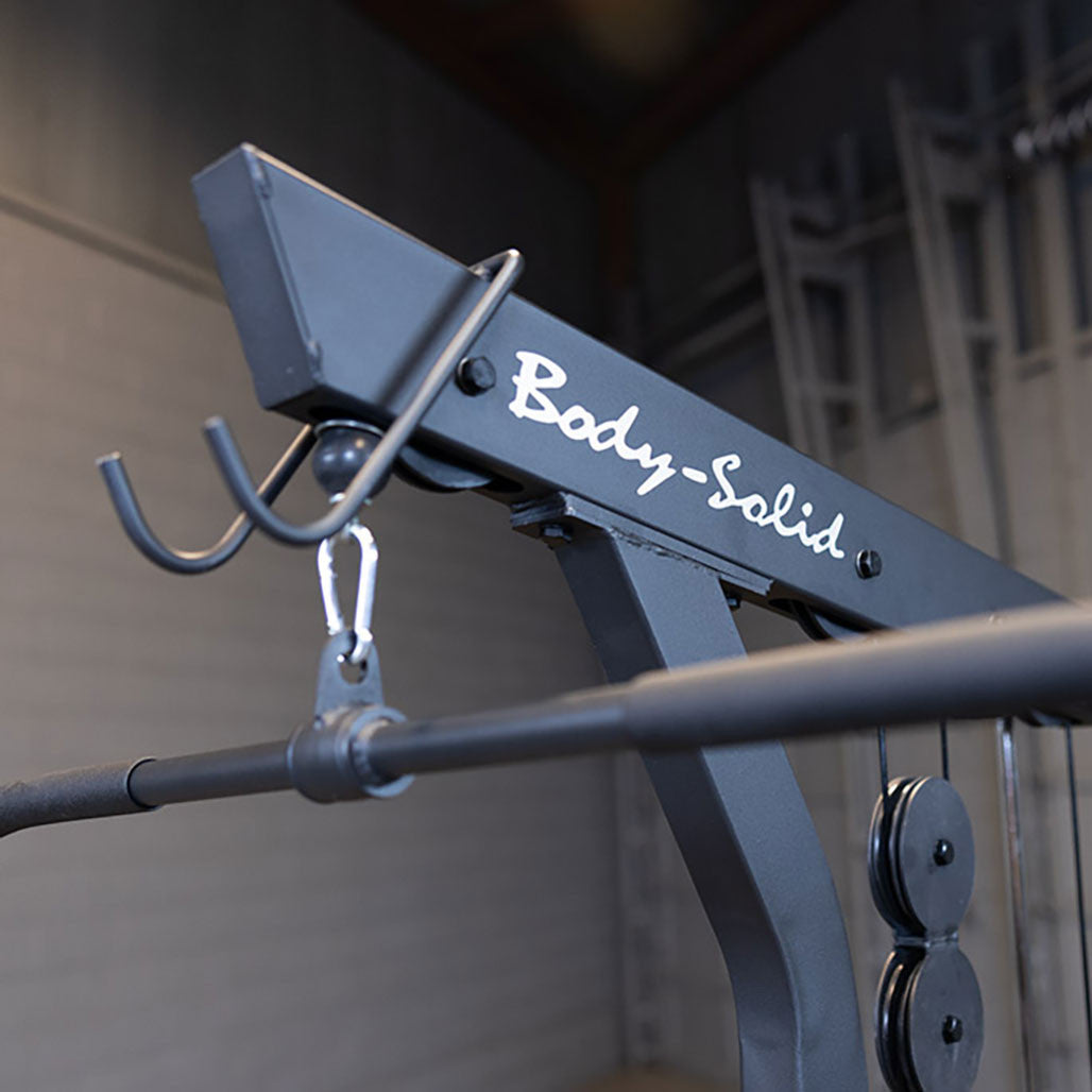 Body-Solid GLM85B close-up of pulley system