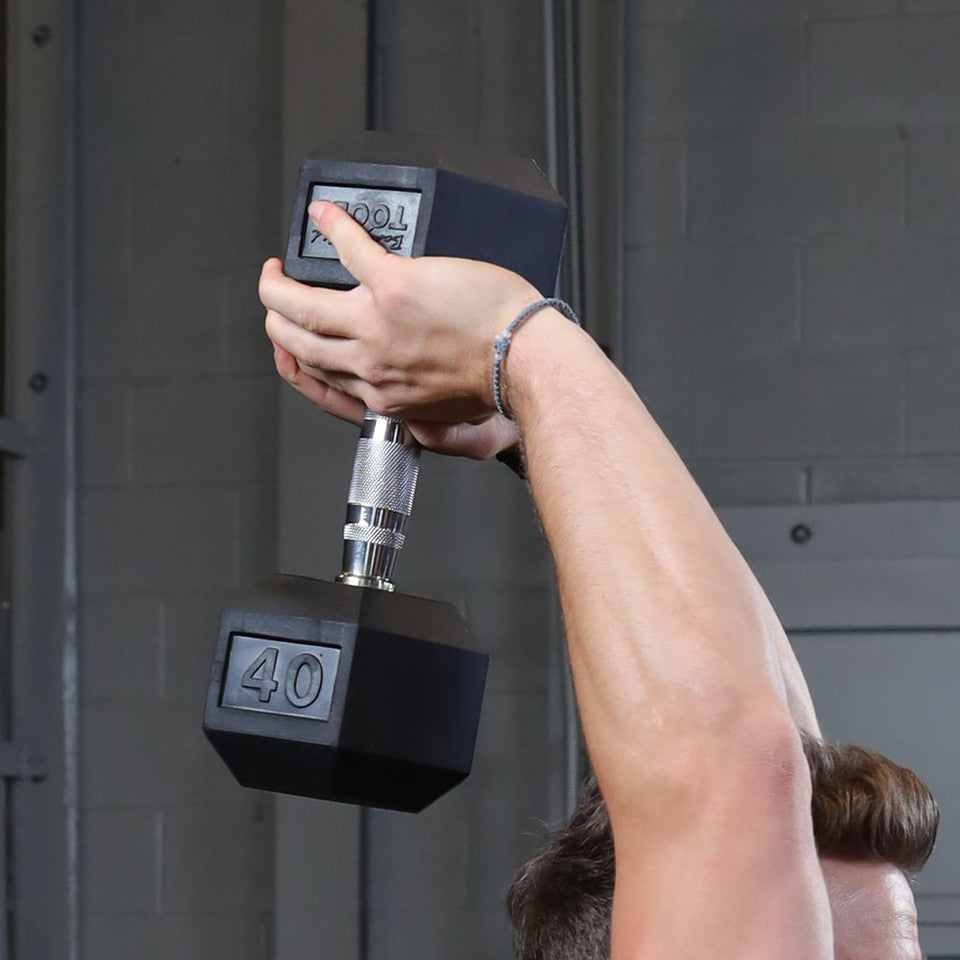 Body-Solid Rubber Hex Dumbbells (SDRS550) Body Solid Dumbbells SDR-ex7V0A4932__01147.1734725425