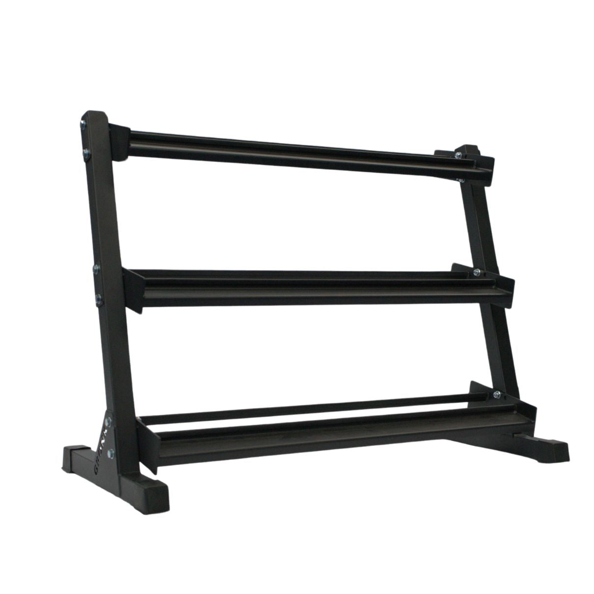 Gronk Fitness 3-Tier Dumbbell Storage Rack Gronk Fitness Products Dumbell racks, power block stand, plate and bar storage, kettlebell racks, ball racks gronkfitness_3-tier-dumbbell-storage-rack_view-3_8f318eef-1904-45cc-8405-aba7bee9a0fb