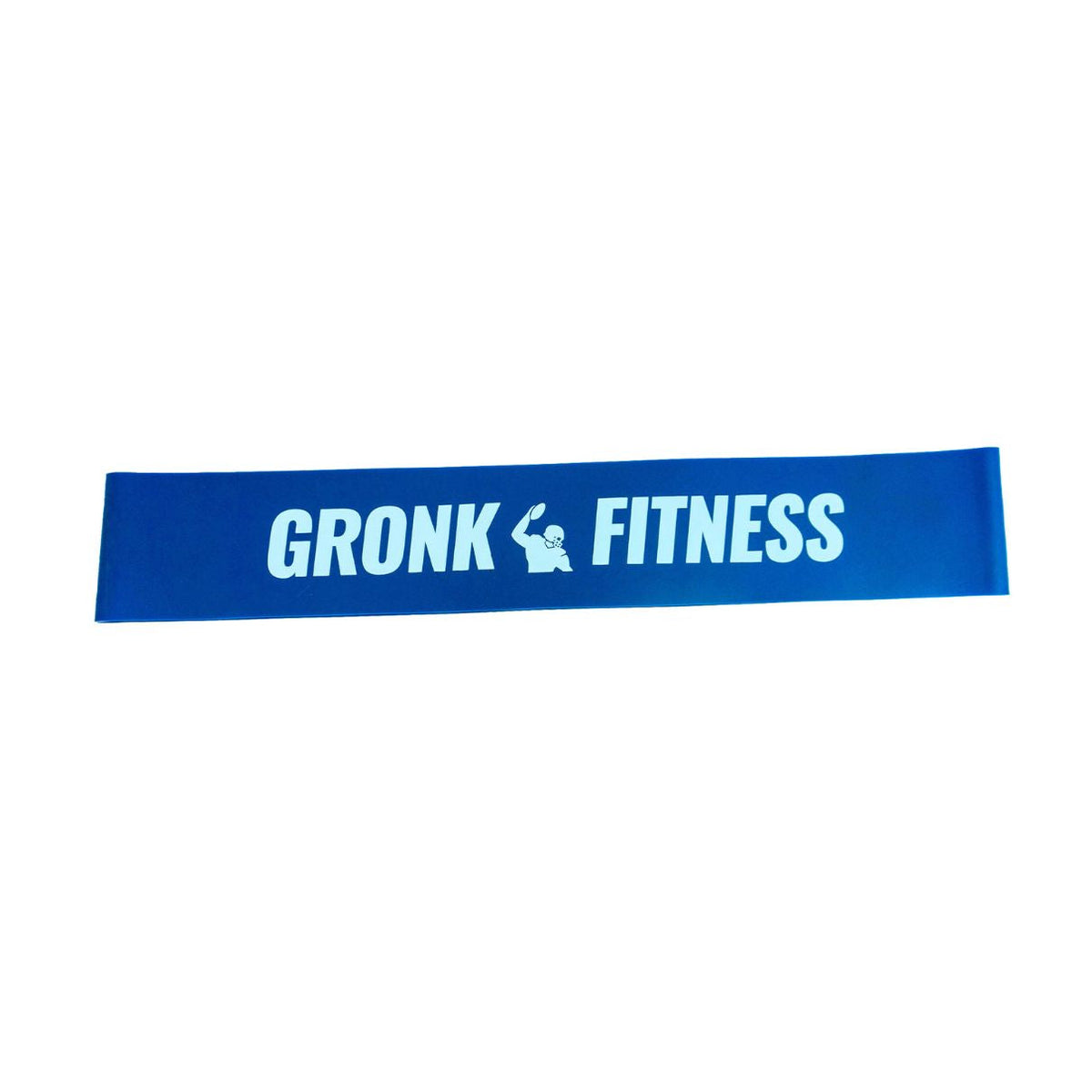 Gronk Fitness blue mini-band with logo