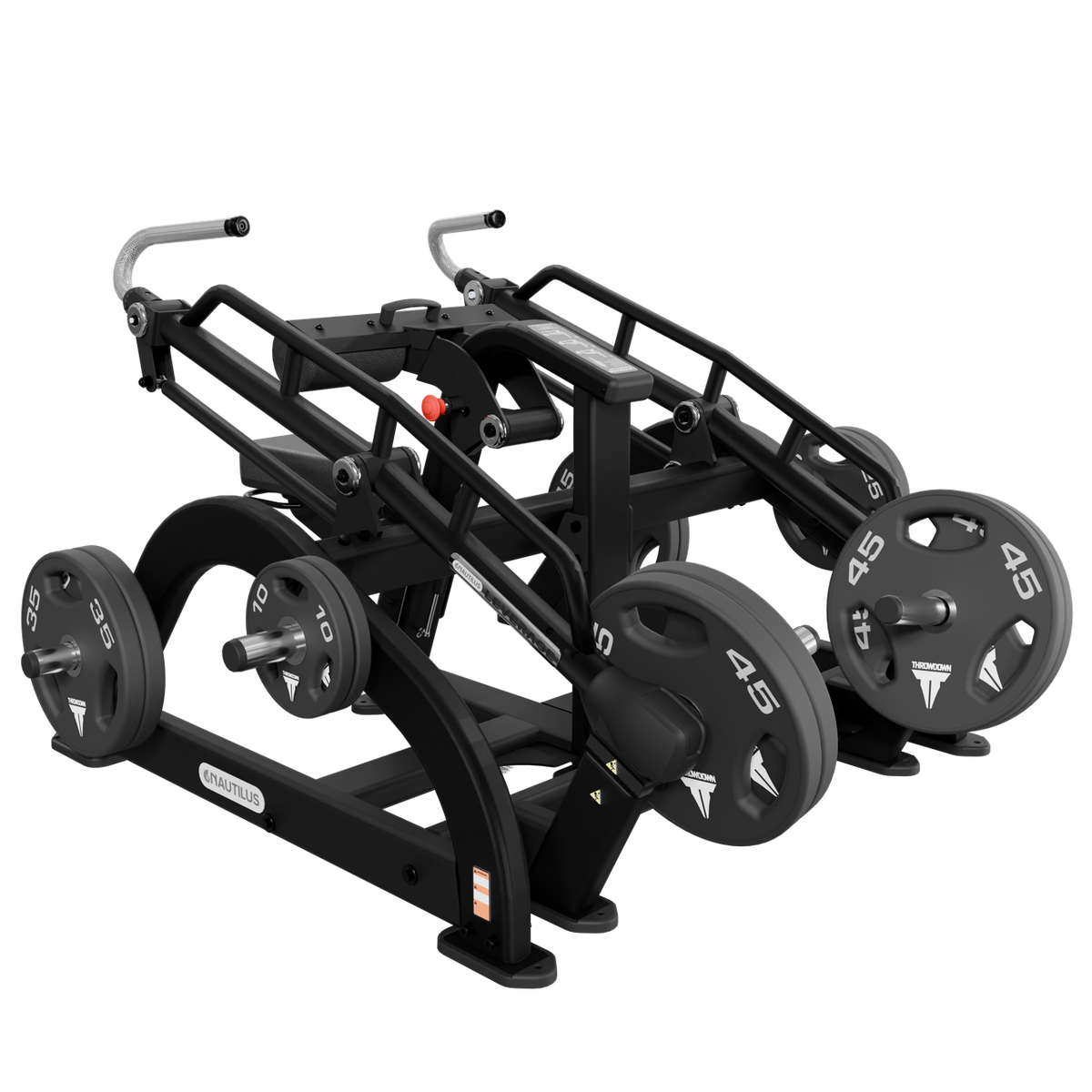 Nautilus Leverage Tricep Dip — loaded with plates
