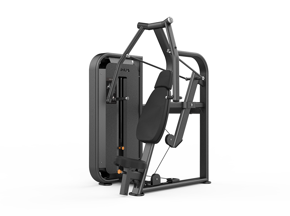 Shua G6801 Chest Press selectorized machine, studio render 1 of 2
