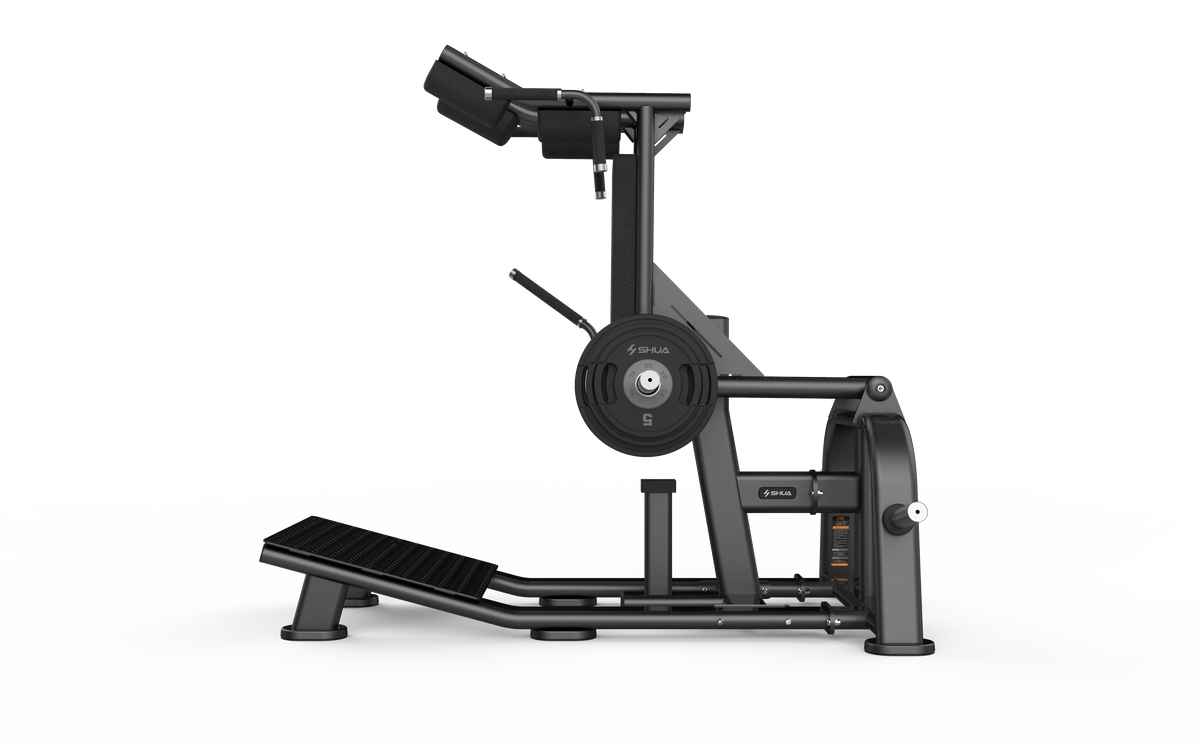 Shua G6913 V Squat plate loaded machine, studio render 3 of 3