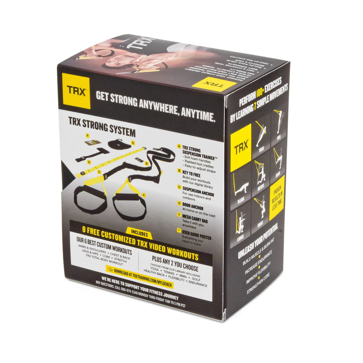 TRX Strong System retail box with workout features
