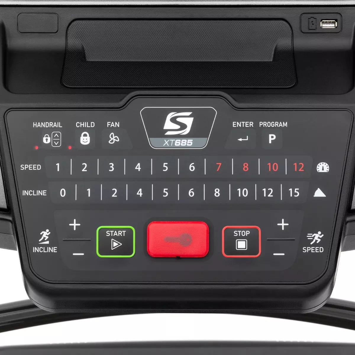 Spirit XT685 Treadmill Spirit Treadmills under 350lbs xt685_wr_buttons_jpg