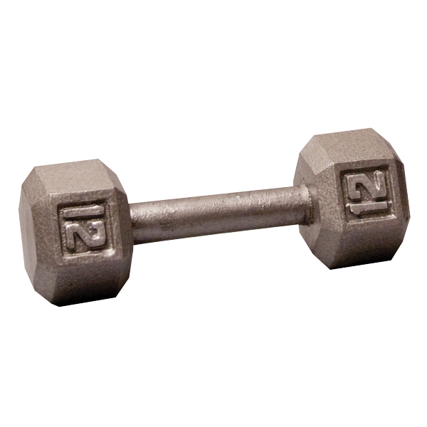 Body Solid Iron Hex Standard Dumbbell Gray Body Solid Variant(s) - LBWeight SDX12_HERO