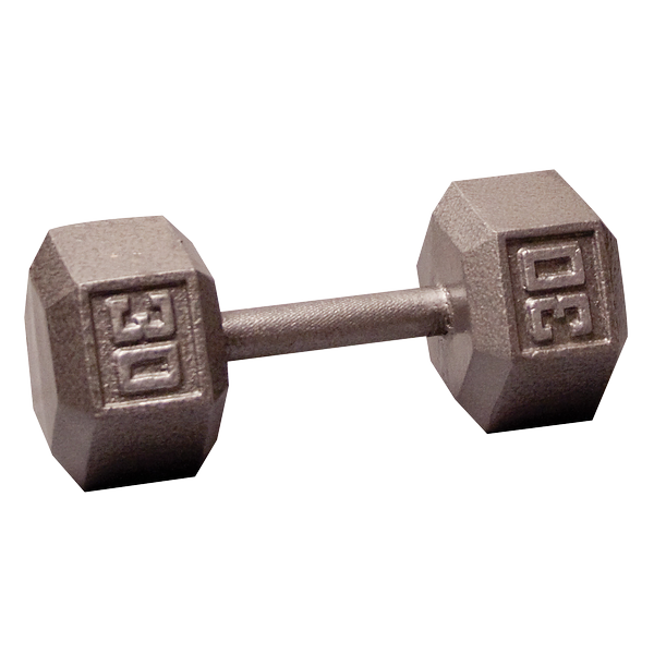 Body Solid Iron Hex Standard Dumbbell Gray Body Solid Variant(s) - LBWeight SDX30_HERO