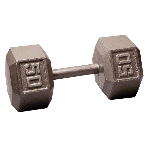 Body Solid Iron Hex Standard Dumbbell Gray Body Solid Variant(s) - LBWeight SDX50_HERO