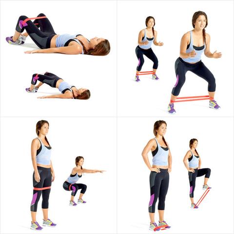 Resistance Exercise Bands (Mini-Bands) Level 1 Element Fitness Variant(s) - Resistance minibands-exercises_2_large_62a9ef2b-bd2a-478f-9632-0ad430fa01af