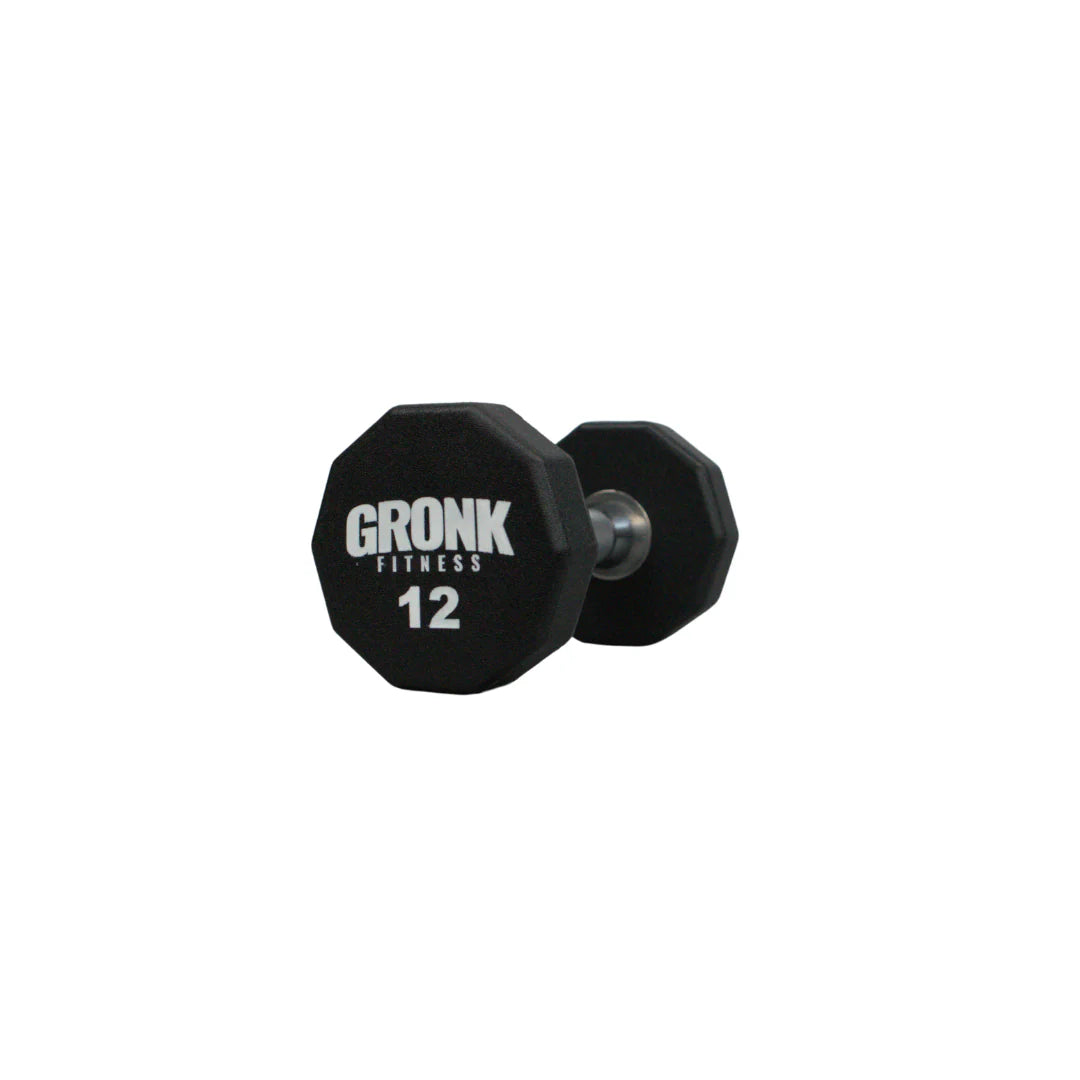 Gronk 10 Sided Urethane Dumbbells 12 lb Gronk Fitness Products Variant(s) - LBWeight 12