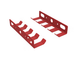 Dynamic red storage hooks angled view