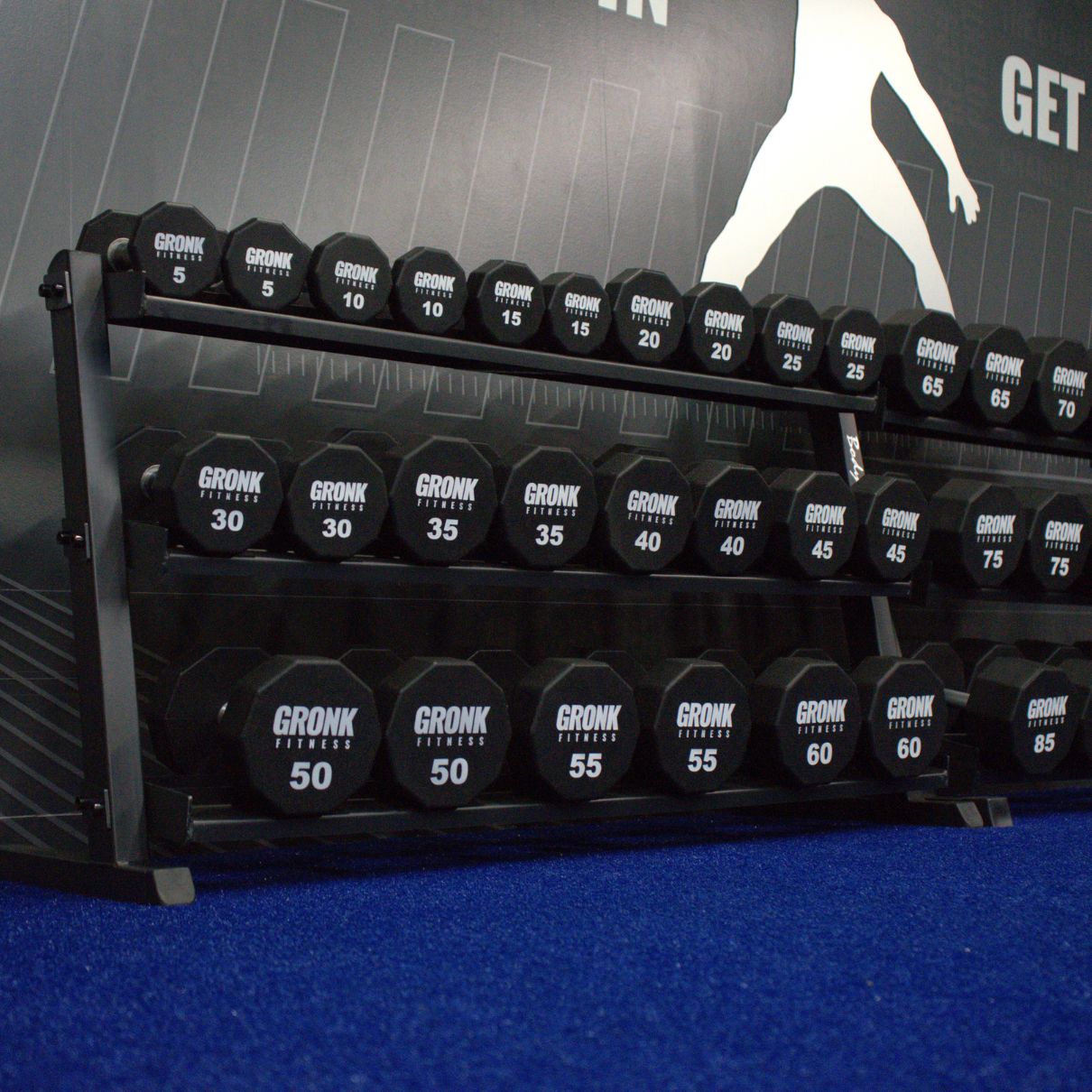 Gronk Fitness 10 Sided Urethane Dumbbells (5lb-75lb) Gronk Fitness Dumbbells 1_bdf37be7-7bda-412e-8e52-2f31a3682cee