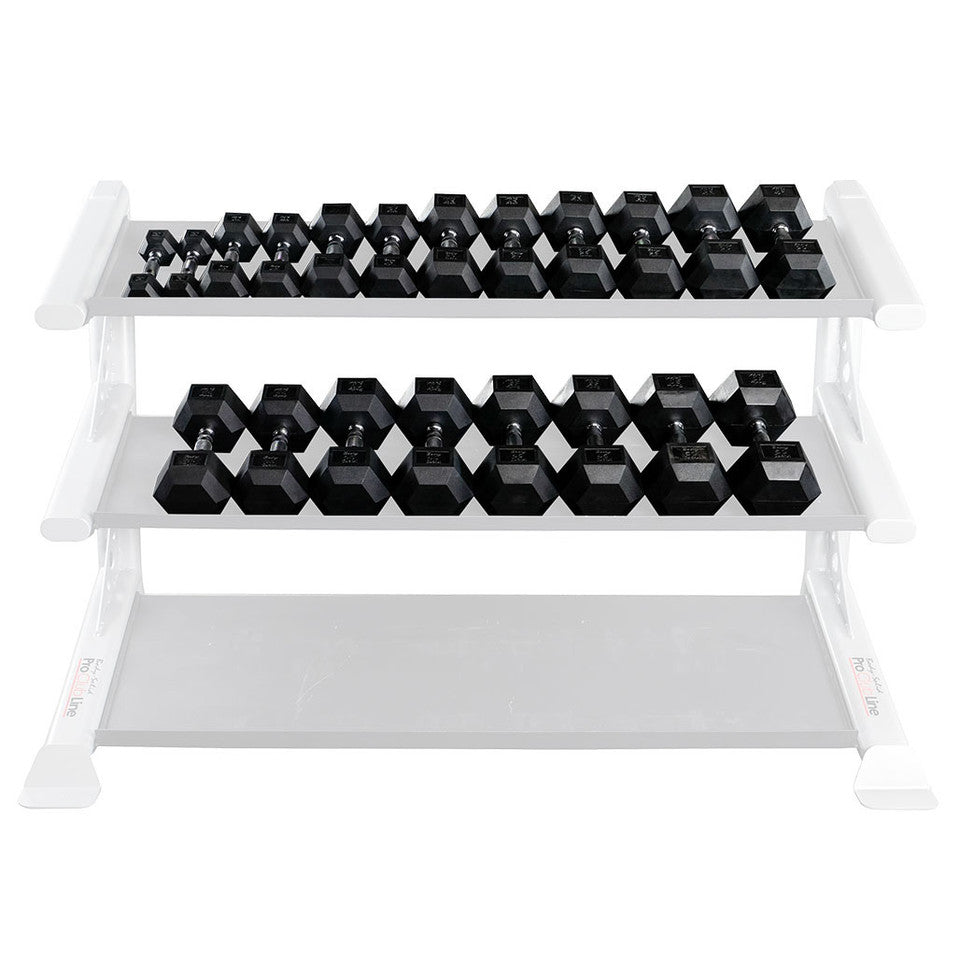 Body-Solid Hex Dumbbell Set with Rack (SDRS550 with BFDR10B) - Body-Solid Rubber Hex Dumbbells (SDRS550), view 3