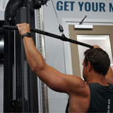 Gronk Fitness lat bar in use during workout