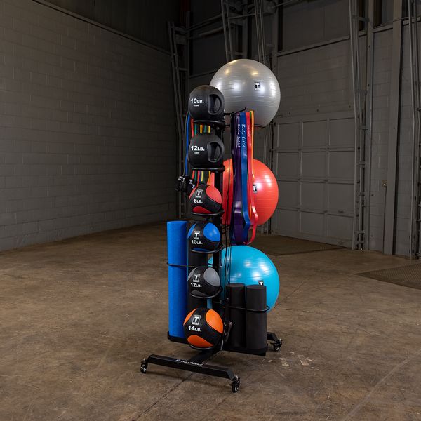 Body Solid GAR100 Mobile Multi Accessory Rack Default Title Body Solid Dumbell racks, power block stand, plate and bar storage, kettlebell racks, ball racks 485c6467-605c-ed11-834a-0af6a9949c45_GAR100_.