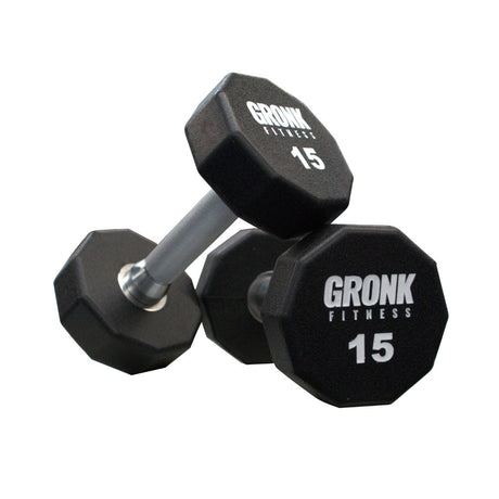 Gronk Fitness 10 sided Urethane Dumbbells (5lb-100lb) Set - Final Stock Gronk Fitness Products Dumbbells 5_83a3b4eb-60b3-4e16-98ef-95329b7f2fd2