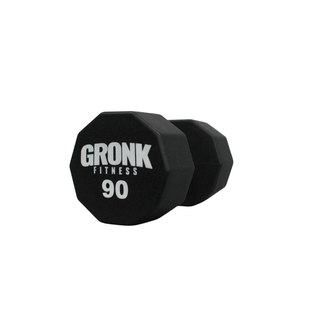 Gronk 10 Sided Urethane Dumbbells 90 lb Gronk Fitness Products Variant(s) - LBWeight 90_06d06f09-e39d-4ee4-8d7a-d94ec456bc10
