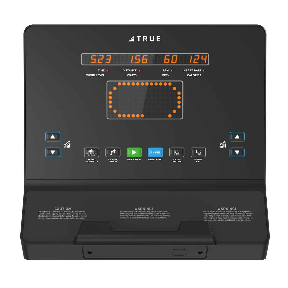 True Performance Series Recumbent Bike (Black) TRUE Recumbent Bikes C4RLBK-LED-Bike