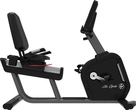 Life Fitness Club Series+ Recumbent Bike W/ X Console - Final Stock Life Fitness Bike; Recumbent ClubSeriesPlus-RecumbentBike-Side