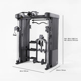 Inspire Series FT2 PRO Smith Functional Trainer Inspire Home Gym, labor intensive installation FT2-PRO_DIMENSIONS_1200x1200_1_1_itytwp_46cbac64-1fba-4b02-adf9-6871d8433856
