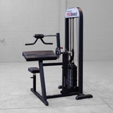 Body Solid Pro Select Bicep Tricep machine angled view