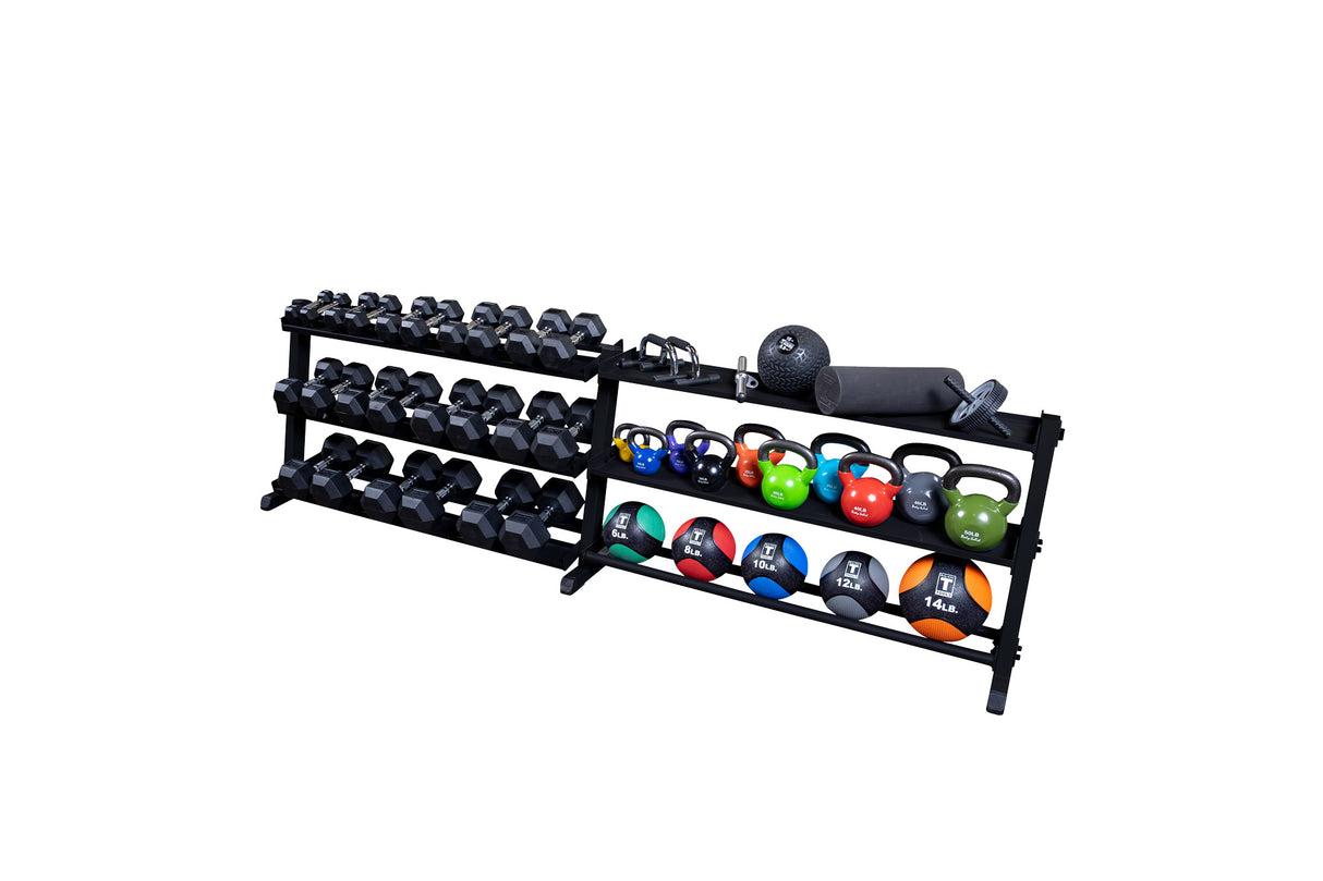 Optional 3rd tier Dumbbell Shelf for Rack (GDR60B) Body Solid Rack Addon Bolton GDR60_DSF2424-Cut-FakeBLK_07ef5684-d668-4c03-a62e-167a0f657900