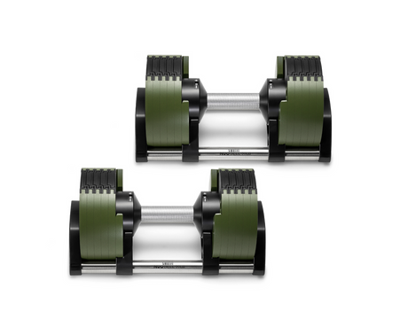 SMRTFT NÜOBELL 50lb Adjustable Dumbbell Set Tactical Green SMRTFT Variant(s) - Color GREEN_50_1