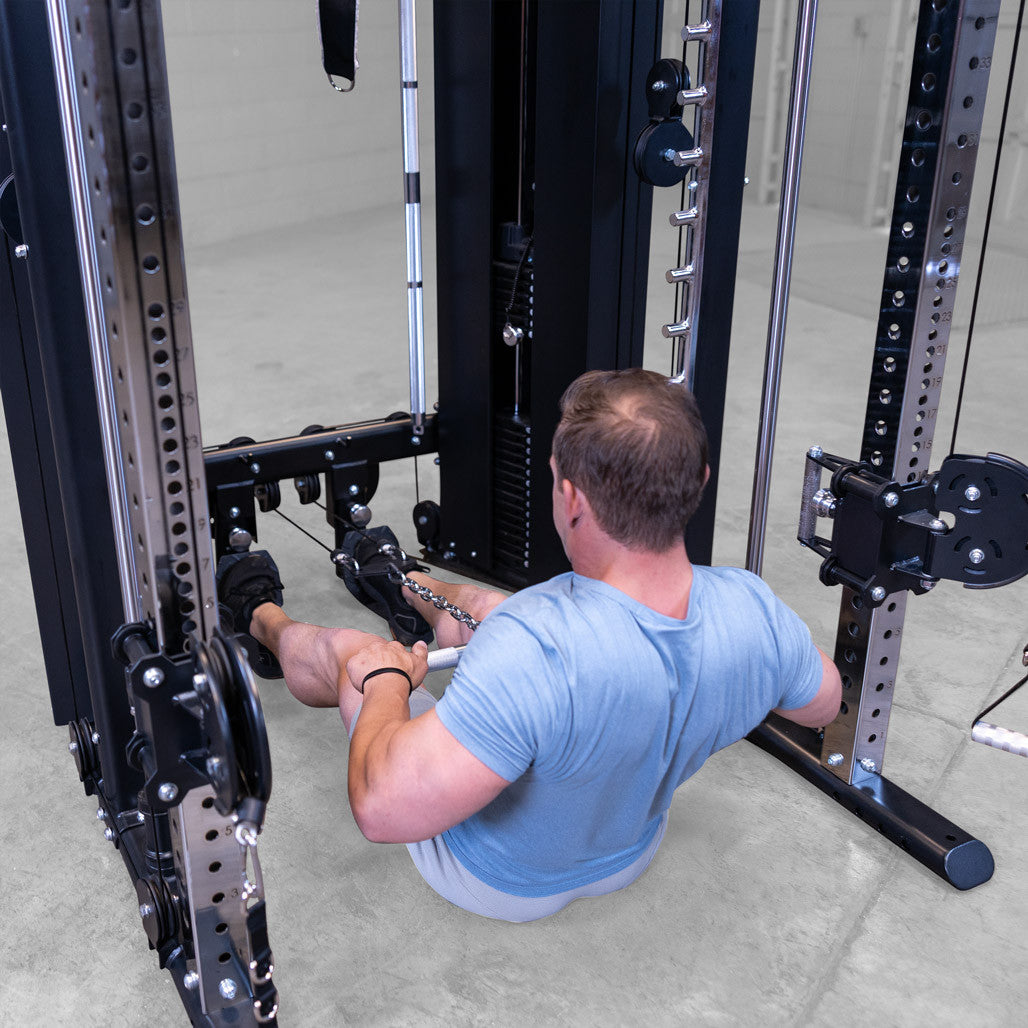 Body-Solid GSFR100 with man performing seated row
