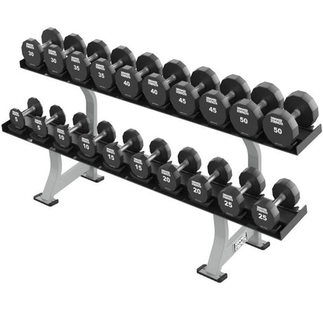 Hammer Strength Two Tier Dumbbell Rack - Final Stock Default Title Life Fitness Dumbell racks, power block stand, plate and bar storage, kettlebell racks, ball racks a9cef648-605c-ed11-834a-0af6a9949c45_FW-DR2_.