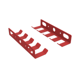 Dynamic red storage hooks top view