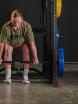Force USA C10 All-In-One Trainer — landmine station in use