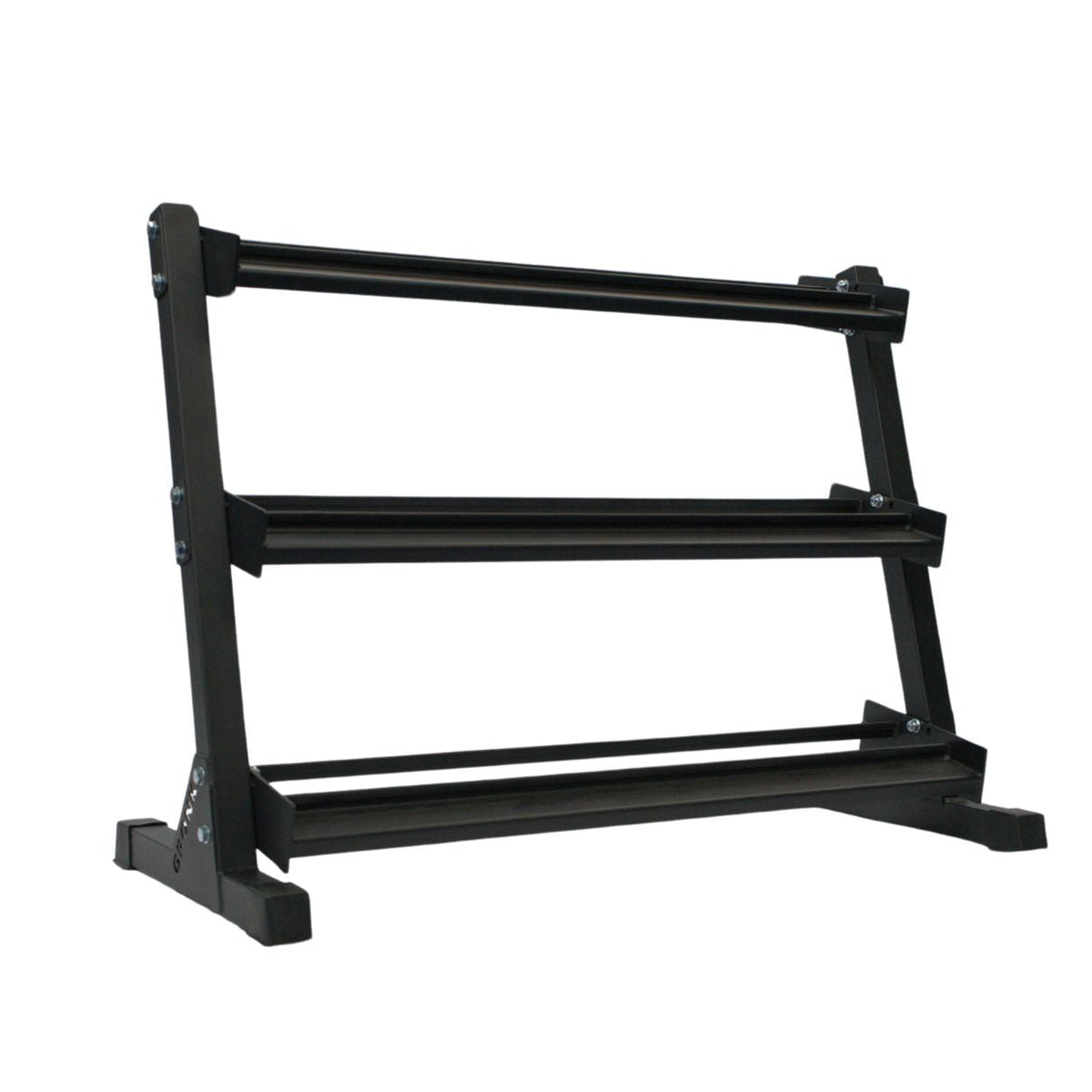 Gronk Fitness 3-Tier Dumbbell Storage Rack Gronk Fitness Products Dumbell racks, power block stand, plate and bar storage, kettlebell racks, ball racks gronkfitness_3-tier-dumbbell-storage-rack_view-3_8317d14e-afaa-4adb-865a-434d908c0829