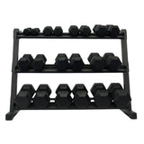 Gronk Fitness 3-Tier Dumbbell Storage Rack Gronk Fitness Products Dumbell racks, power block stand, plate and bar storage, kettlebell racks, ball racks gronkfitness_3-tier-dumbbell-storage-rack_view-4_20fb607b-257a-42dd-b024-a37117107f97