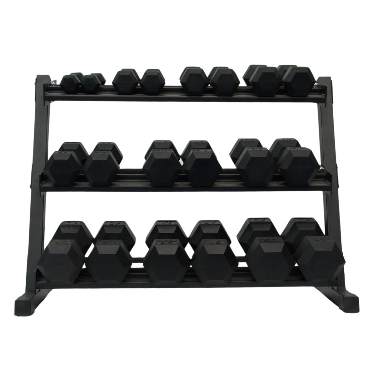 Gronk Fitness 3-Tier Dumbbell Storage Rack Gronk Fitness Products Dumbell racks, power block stand, plate and bar storage, kettlebell racks, ball racks gronkfitness_3-tier-dumbbell-storage-rack_view-4_d3b6f6c7-c319-4e84-a657-36f204a22dbb