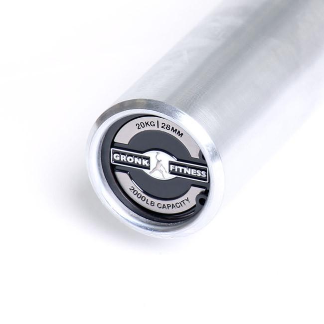 Gronk Fitness Olympic Bar end cap with specs