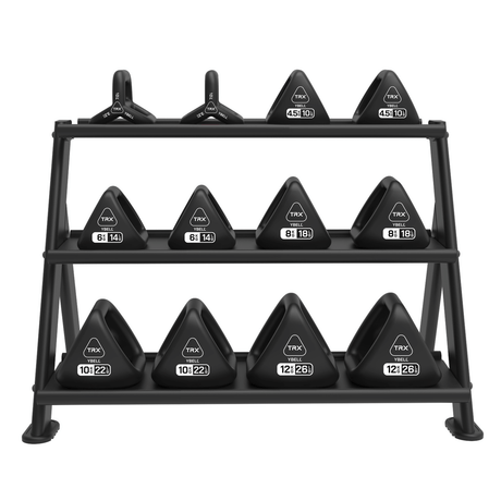 TRX YBell Horizontal Storage Rack TRX Dumbell racks, power block stand, plate and bar storage, kettlebell racks, ball racks hrack-short-trx-branded_1600x_2333099e-a61f-4c63-b0be-6f8b4335f55d