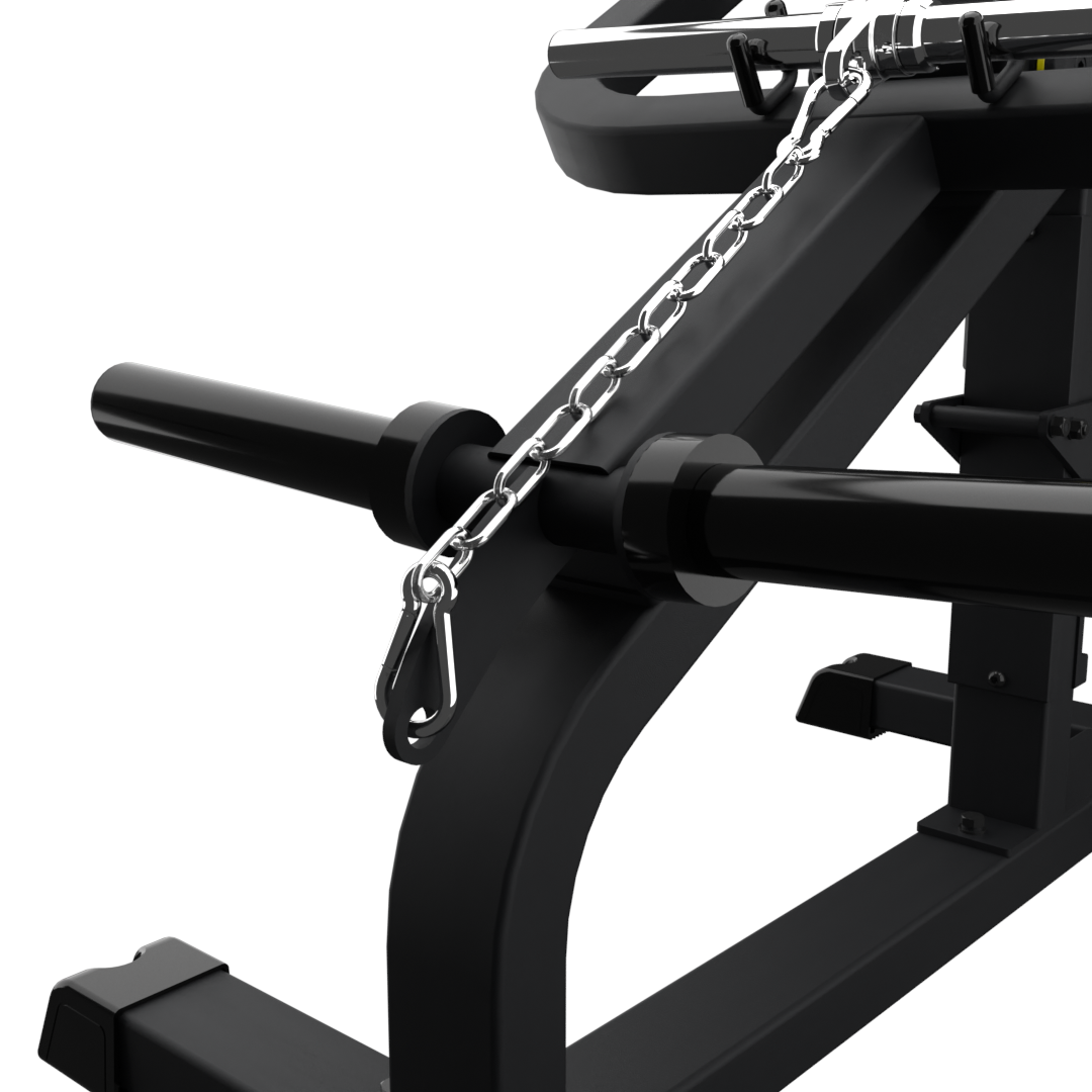 Gronk Fitness machine close-up of chain and carabiner