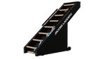 Jacobs Ladder 2 angled side view with wooden rungs