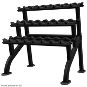Nautilus Beauty Bell Rack — 3-tier studio view