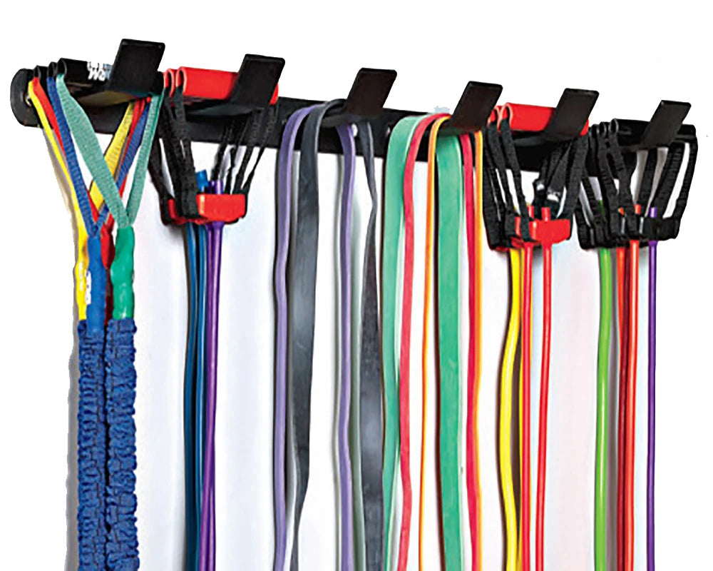 Perform Better rack with colorful tubing and ropes