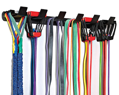 Perform Better rack with colorful tubing and ropes