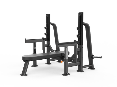 Shua G6371 Olympic Flat Bench exercise bench, studio render 1 of 2