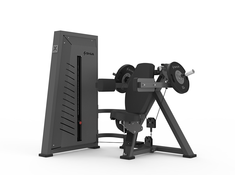 Shua G7706 Hybrid Lateral Raise selectorized machine, studio render 1 of 2
