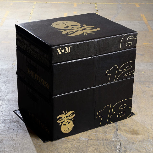 XM Fitness Soft Plyo Box Set - 6" 12" & 18" XM Fitness Balance and stability; bosu, swiss, plyo-box xm-plyo-stack-3298-base_4