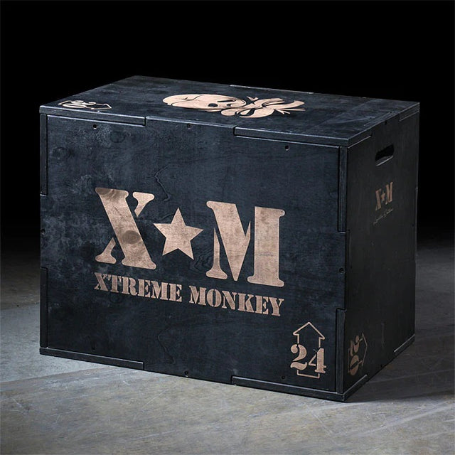 XM Wood Plyo Box Black XM Fitness Balance and stability; bosu, swiss, plyo-box 001