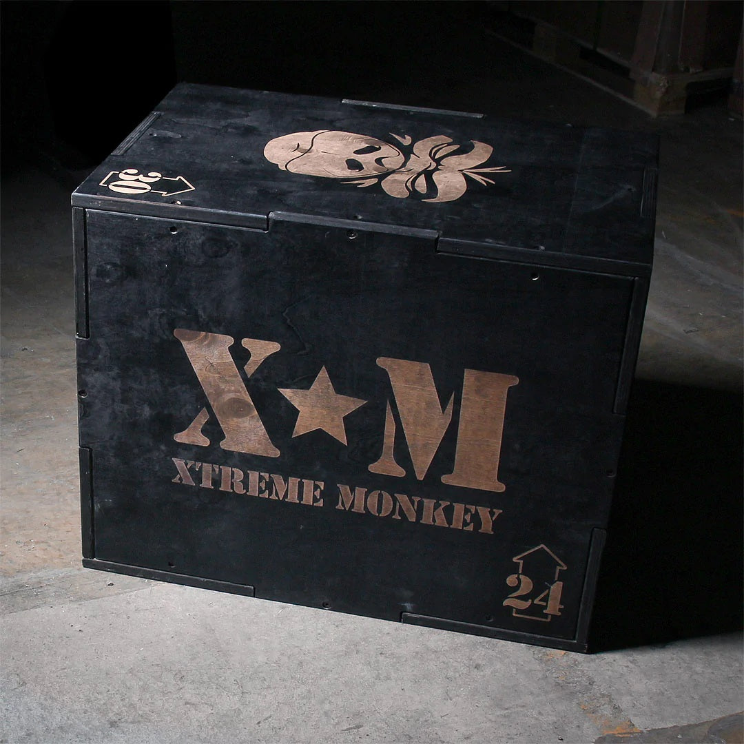 XM Wood Plyo Box Black XM Fitness Balance and stability; bosu, swiss, plyo-box 007