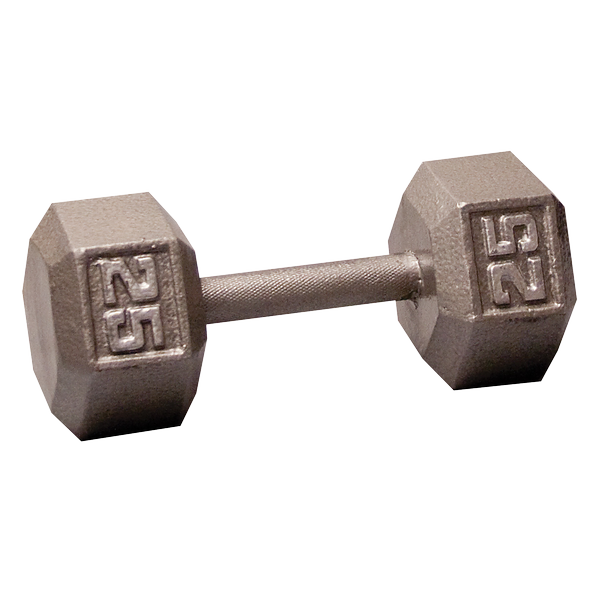 Body Solid Iron Hex Standard Dumbbell Gray Body Solid Variant(s) - LBWeight 25_lb